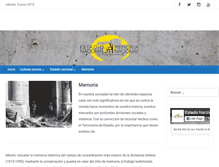 Tablet Screenshot of estadionacionalmemorianacional.cl